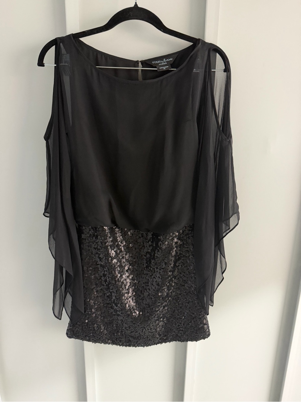 Guess by Marciano 2000s Sparkly Sequin Mini Cocktail Dress - Size XS - Picture 2 of 8
